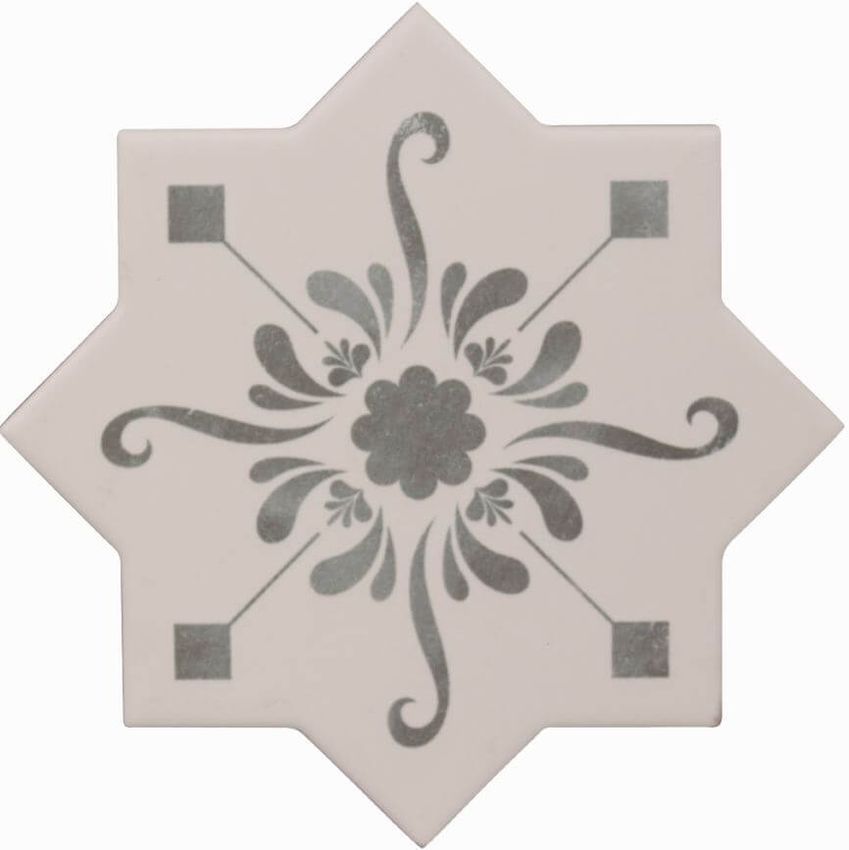 Cevica Becolors Star Dec. Stencil Grey 13.25x13.25 ID 417063 - 1