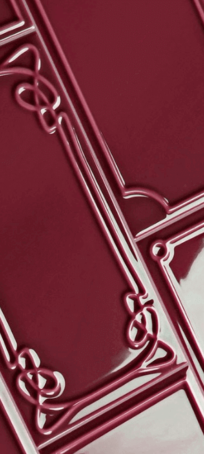 Etruria Art Deco Burgundy 12.5x25 ID 284822 - 1