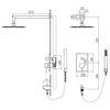 Душевой комплект RGW Shower Panels SP-54B - 7