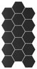 Плитка Керамогранит Realonda Hex Black, 26.5x51, под мозаику, чёрный, матовый - 1