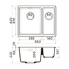 Кухонная мойка Omoikiri Kata 55-2-U PA Artgranit, пастила