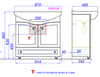 Тумба под раковину Aqwella Франческа 85