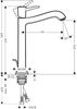 Смеситель для раковины Hansgrohe Metropol Classic, однорычажный, хром золото