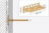 Полочка четырехугольная вклеиваемая Schluter Shelf-W-S1 Curve Темный антрацит