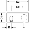 Смеситель для раковины Duravit C.1