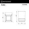 Стакан для ванной Whitecross Cubo подвесной, чёрный мат