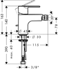 Смеситель для биде Hansgrohe Talis