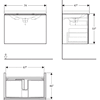 Тумба под раковину Geberit Acanto 75